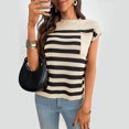 thumbnail image 2 of CheerKidz Women's Loose Casual Solid Color Round Neck Knitted Short Sleeve Sweater Spring Clothes Lightweight Layered Tunic Tops with Pockets, 2 of 6
