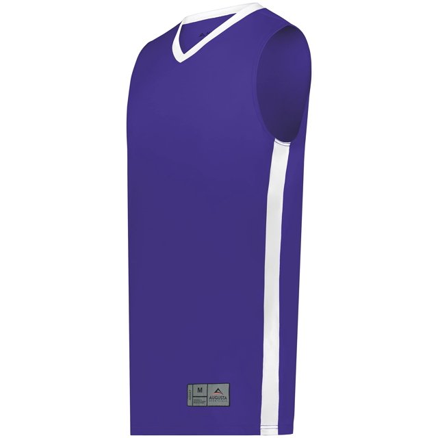 Augusta Sportswear Maillot de Baseball Standard pour Hommes, Violet/blanc, TG