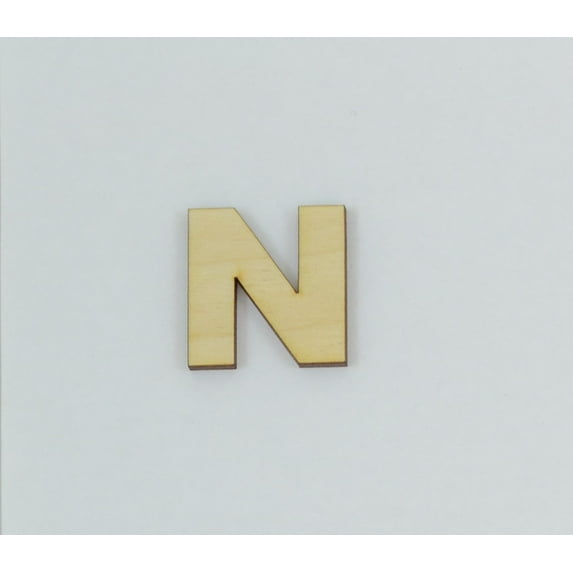1 Pc, 8 Inch X 1/4 Inch Thick Wood Letters N In The Arial Font For Craft Project & Different Decor