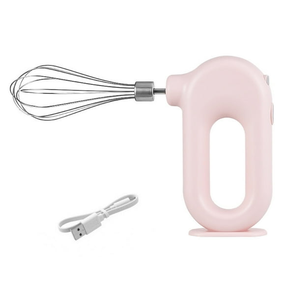 Bearachild Batidor de huevos de mano ajustable para cocina, espumador de crema, mezclador de huevos recargable eléctrico, rosa, palo único Herramientas y accesorios para hornear rosado 1 varilla Bearachild HA007445-01B