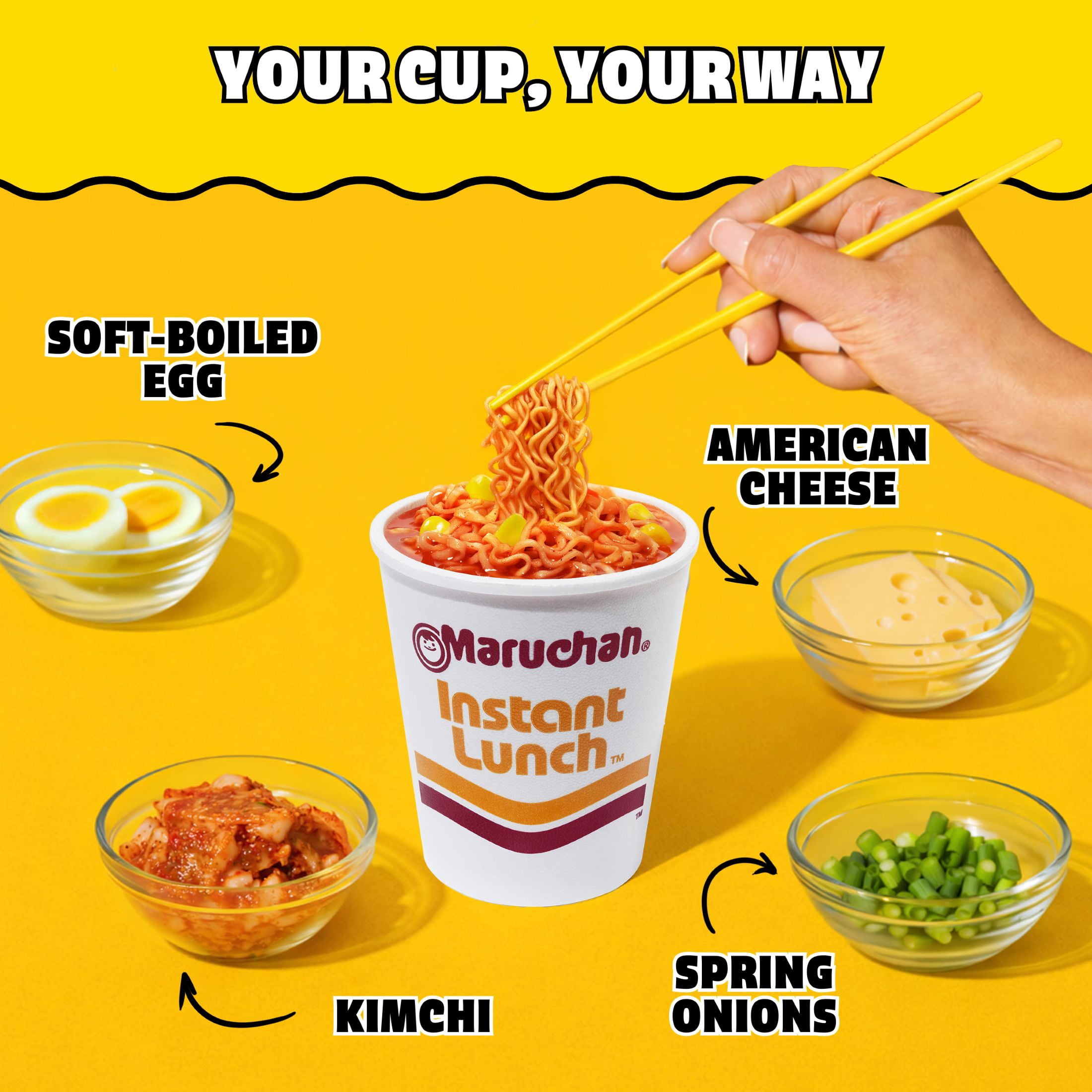 (12 pack) Maruchan Instant Lunch Ramen Noodles, Flamin’ Hot® Flavored Chicken Flavor, 2.25 oz Cup