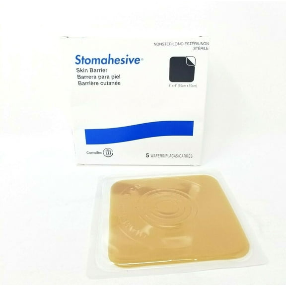 Stomahesive Skin Barrier, 4 Inches X 4 Inches Wafers - 5 Per Box, 2 Pack