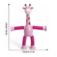 Cartoon Giraffe Suction Cup Telescopic Tube Variety Luminous Stretch Tube Giraffe Puzzle Novelty