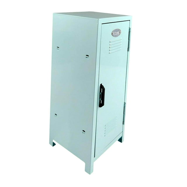 pitrice Small Makeup Storage Cabinet Vertical File Cabinet for Cotton Pad Entryway Blue