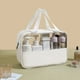 thumbnail image 3 of Paquete blanco de bolsas de aseo de viaje para mujeres y niñas, bolsitas de cosméticos con cremallera, bolsa de aseo portátil, bolsa de maquillaje para viajar, 3 of 3