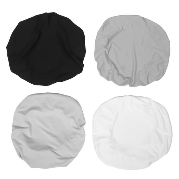 Masteelf 4-Piece Universal Gray Elastic Toilet Lid Cover and Replacement Set