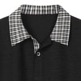 thumbnail image 4 of Rrxhxhs Golf Shirts for Men Summer Plaid Spliced Collar Short Sleeve Lightweight Casual Tops,3XL, 4 of 4
