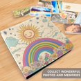 thumbnail image 4 of FORMRS 3 Ring Photo Album 4"x6" Self Adhesive Large Capacity PU Leather Cover, Beige Rainbow, 4 of 8