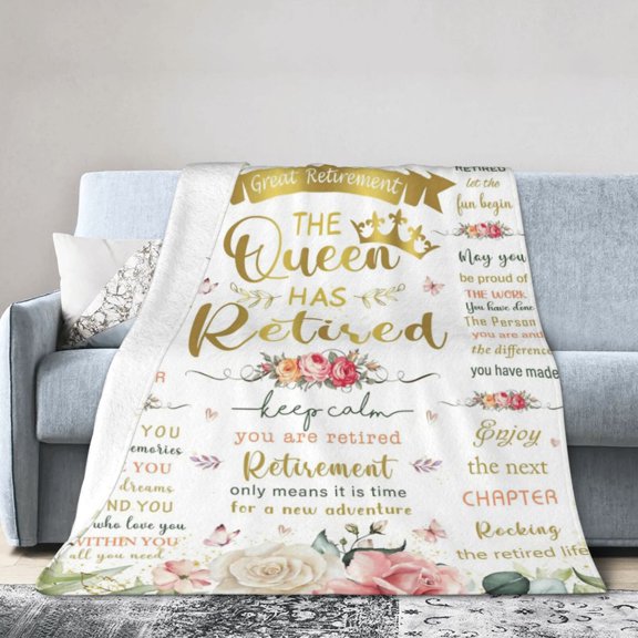 Retirement Gifts for Woman, Retirement Gifts for Women Coworker, Best Retirement Gift Blanket , Retired Gifts for Women, Classy Funny Retirement Gifts, Retirement Party Decorations 50x40