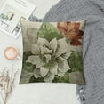 thumbnail image 2 of PRATYUS  Sage Green Pillow Covers Dahlia Flowers and Grey Leaf Throw Pillowcase Decorative Room Spring Summer Green Flowers Cushion Cover for Patio Sofa Bedroom Indoor Outdoor Party White, 2 of 5