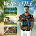 thumbnail image 3 of Netecom Happy Turkey Day Hawaiian Shirt for Men Women, Thanksgiving Turkey Music Button Down Summer Beach Shirts, S-5XL, 3 of 6