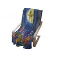 thumbnail image 4 of Bunny Soft Flannel Fleece Throw Blanket, Dreamy Illustration of a Rabbit Silhouette up in the Night Sky Moon and Flowers, Cozy Plush for Indoor and Outdoor Use, 50" x 70", Multicolor, by Ambesonne, 4 of 6
