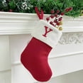 thumbnail image 2 of HBBKVI 10" Knitted Christmas Stockings with Initials, Embroidered Monogram Christmas Socks for Chirstmas Tree Fireplace, Christmas Stockings Gift Bag, 2 of 7