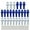 With screws-blue and white, variant on 26Pcs Table Foosball Men Replacement Table Football Men Soccer Games Player Figure 107mm Height 16mm Side Hole