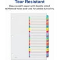 thumbnail image 6 of A-Z 26 Tab Dividers for 3 Ring Binders, Customizable Table of Contents, Multicolor Tabs, 1 Set, 12 Packs (11844), 6 of 11