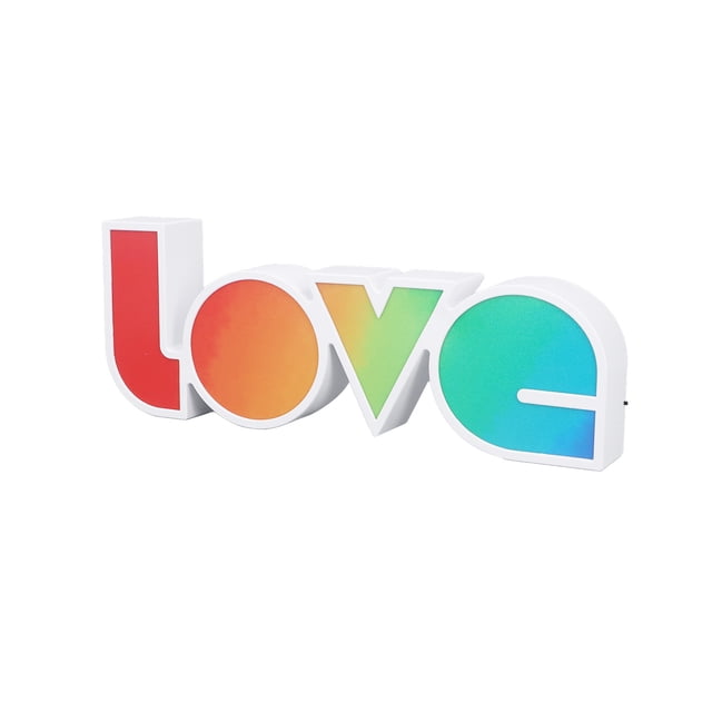 Letter Night Light, Decorative Beautiful Hangable Widely Applicable Love Sign Lamp for Party for Wedding Stripes,Gradients,Rendering