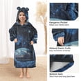 thumbnail image 3 of FORMRS Wearable Blanket Hoodie with Sleeves for Kids Cozy Flannel Sweatshirt, Window Earth, 3 of 7