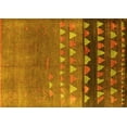 thumbnail image 1 of Ahgly Company Machine Washable Indoor Rectangle Solid Yellow Modern Area Rugs, 6' x 9', 1 of 4