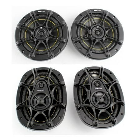 2) Kicker DS60 6.5" 200 Watt 2-Way +2) Kicker DS693 6x9" 280W 3-Way Car Speakers