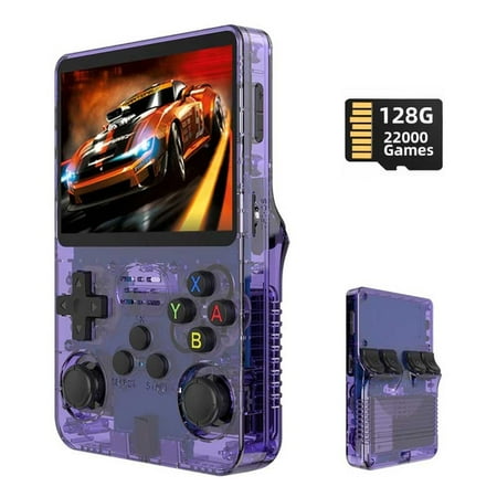 VILCORN R36S Handheld Game Console, for N64 PSP PS1 SNES 26 Emulators, 128G