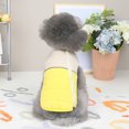 thumbnail image 2 of Abrigo de invierno para perros, resistente al viento, cálido, para clima frío, suéter para mascotas, chaqueta para perros pequeños y medianos (amarillo), 2 of 5