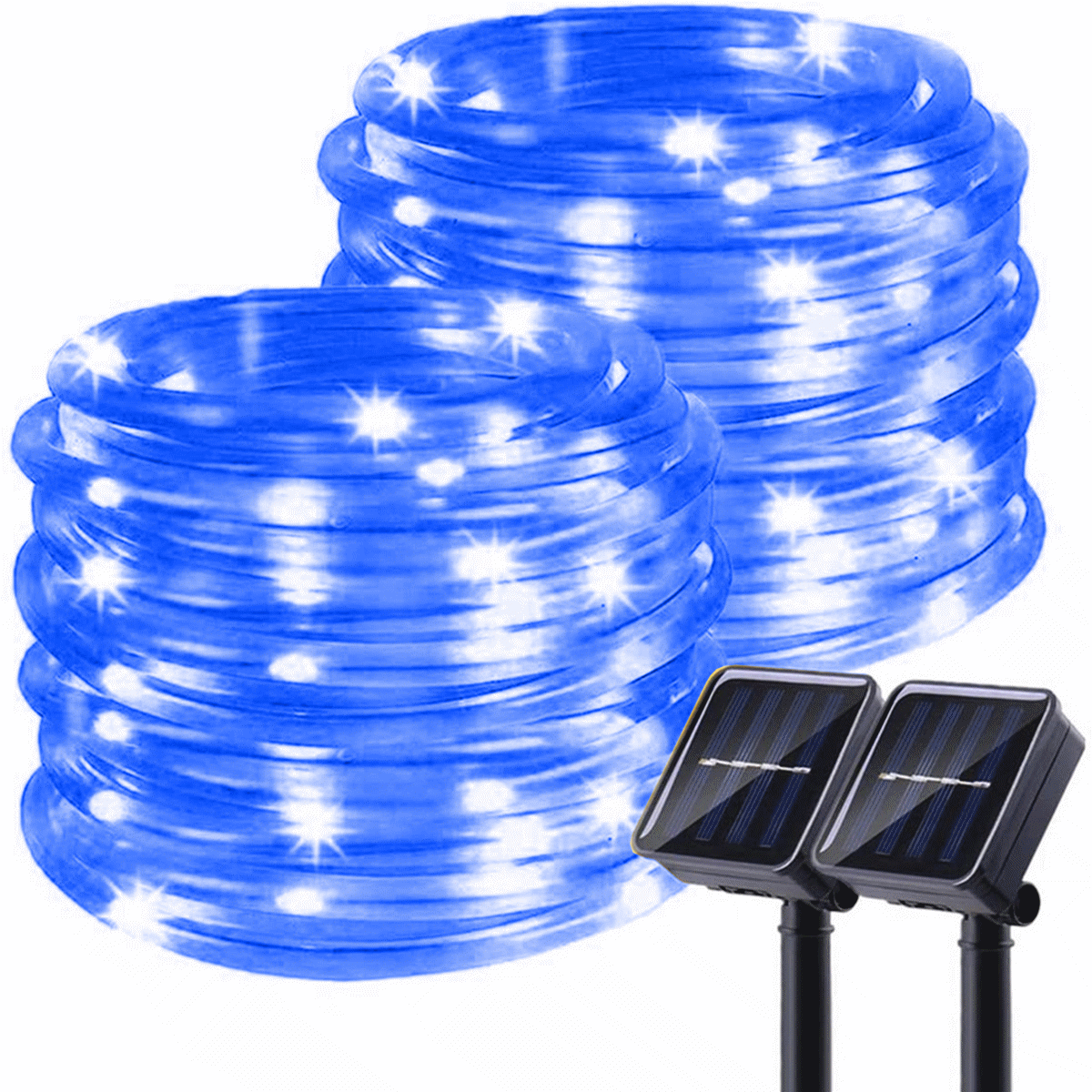 LED Solar Powered Waterproof Tube Light LED Fairy String Rope Outdoor Decoration 