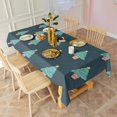 thumbnail image 2 of Christmas Rectangle Tablecloth Christmas Trees Tableclothes 60x102inch Polyester Waterproof and Reusable Tablecloths for Dining Kitchen Parties Weddings and Outdoor Use, 2 of 5