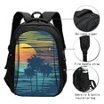 thumbnail image 3 of Vsdgher Palm Trees Print Travel Laptop Backpack, Laptops Backpack with USB Charging Port, Water Resistant Computer Bag Gift for Men & Women, 3 of 7