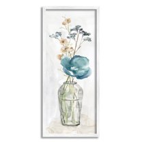Stupell Industries Delicate Watercolor Ikebana Flower Blossoms Arrangement , 13 x 30, Design by Carol Robinson