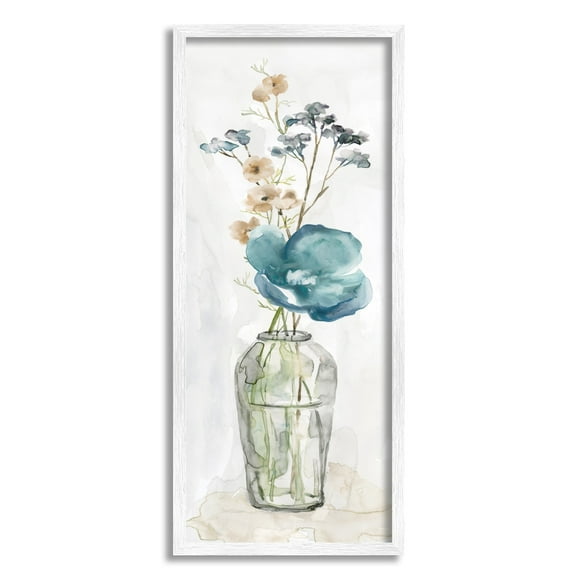 Stupell Industries Delicate Watercolor Ikebana Flower Blossoms Arrangement , 13 x 30, Design by Carol Robinson