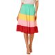 thumbnail image 1 of INSPIRE CHIC Falda escalonada elegante de gasa de verano con cintura elástica para mujer rojo XS, 1 of 4