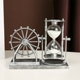 thumbnail image 4 of SLYNSHome Christmas Gifts Ferris wheel Hourglass Timer Figurine Home Decoration for Living Room Book Shelf Desktop Table Ornaments - Silver, 4 of 7