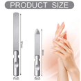 thumbnail image 5 of 2pcs Stainless Steel Nail Files With Leather Case, Double Sided Metal Nail Files, 5 of 5