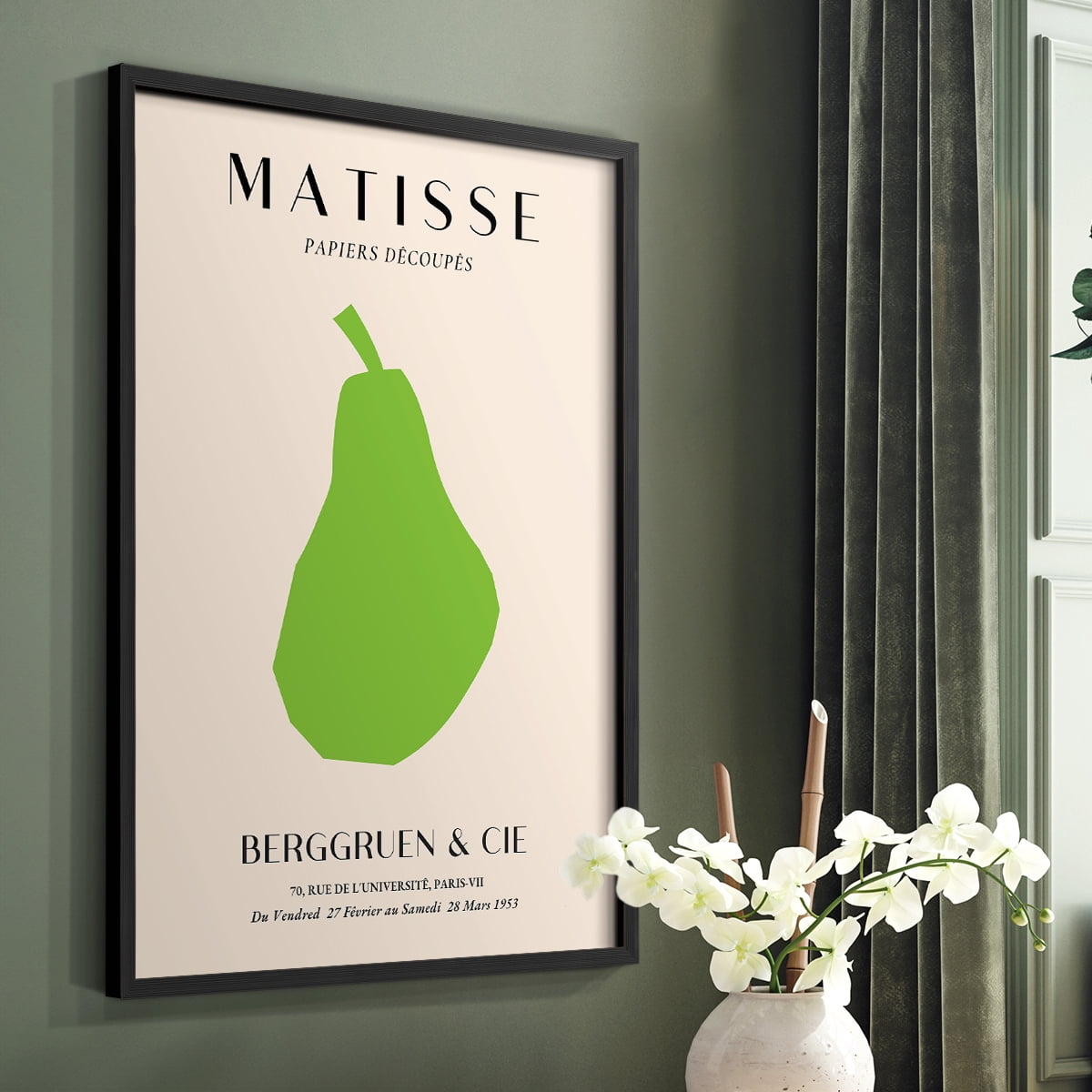 Matisse CLXXII Framed Print in Black Solid Wood 16 x 20 Framed Print