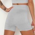 thumbnail image 2 of SWSMCLT Women's High Waist Biker Shorts Yoga Legging Shorts Athletic Buttery Soft Seamless Thigh Workout Tummy Control Gym Slim Fit Compression Running Sports Grey Medium, 2 of 5