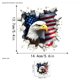 thumbnail image 4 of Adhesivos de pared 3D con forma de águila con fondo de bandera estadounidense de PVC, 4 of 4