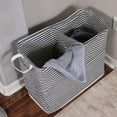 thumbnail image 3 of BIRDROCK HOME Collapsible Double Laundry Hamper Basket, 3 of 5