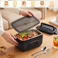 thumbnail image 4 of Heated Lunch Box for Adults, 1.6L Self-Heating Food, Cordless 5-Sided Heating Temp Control with Timer, Scheduled Heating, 24000mAh Battery, Leakproof Design, 4 of 13
