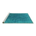 thumbnail image 2 of Ahgly Company Machine Washable Indoor Rectangle Oriental Turquoise Blue Industrial Area Rugs, 5' x 8', 2 of 4