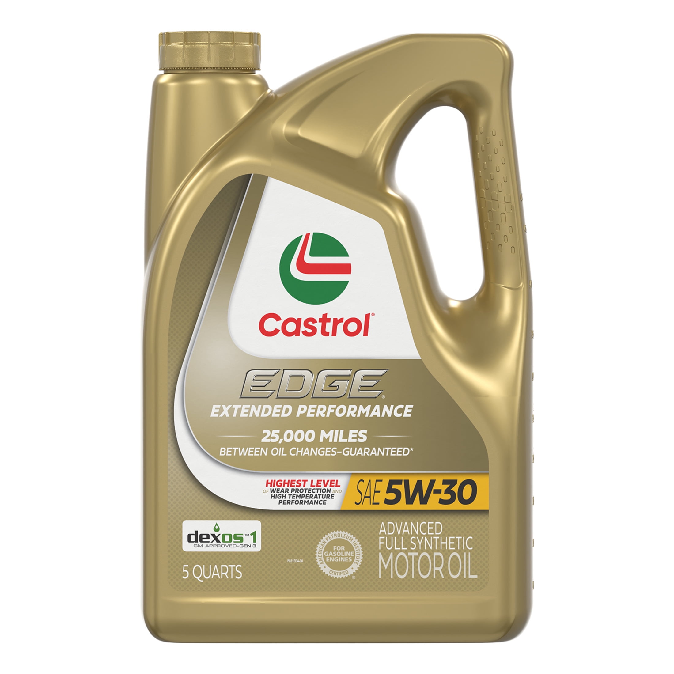 Castrol EDGE 5W-30 Full Synthetic Motor Oil, 5 Quarts - Extended 