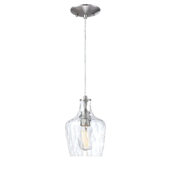 Forte Lighting 2770-01-55 Milo 7" Wide Mini Pendant - Nickel