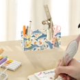 thumbnail image 7 of Dolphins and Flowers Pencil Pen Cosmetic Holder Cup Makeup Brush Holder Desk Accessories Holder Acrylic Organizer for Office School Home, 7 of 7