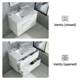 thumbnail image 3 of Wonline 32 inch Bathroom Vanity White Wall Mounted Small Cabinet with Sink Mirror Combo, 3 of 9