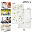 thumbnail image 3 of 2 Pcs Hand Towel Set Cute Daisies and Leaves Cotton Absorbent Soft Face Towels Bath Towels for Bathroom Kitchen Shower Hotel Decor 16"x28", 3 of 8