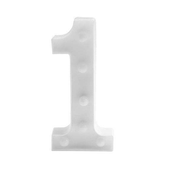 IBASETOY Glowing Number Lights LED Number Sign for Wedding Anniversary Lighting Decor 1Pcs