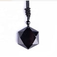thumbnail image 1 of Collar de Obsidiana Estrella Hexagonal. Amuleto de Protección, Piedra Natural de Curacion y Energia. Buena Suerte y Fortuna - Cordon Negro MADIOLA Piedras Naturales, 1 of 7