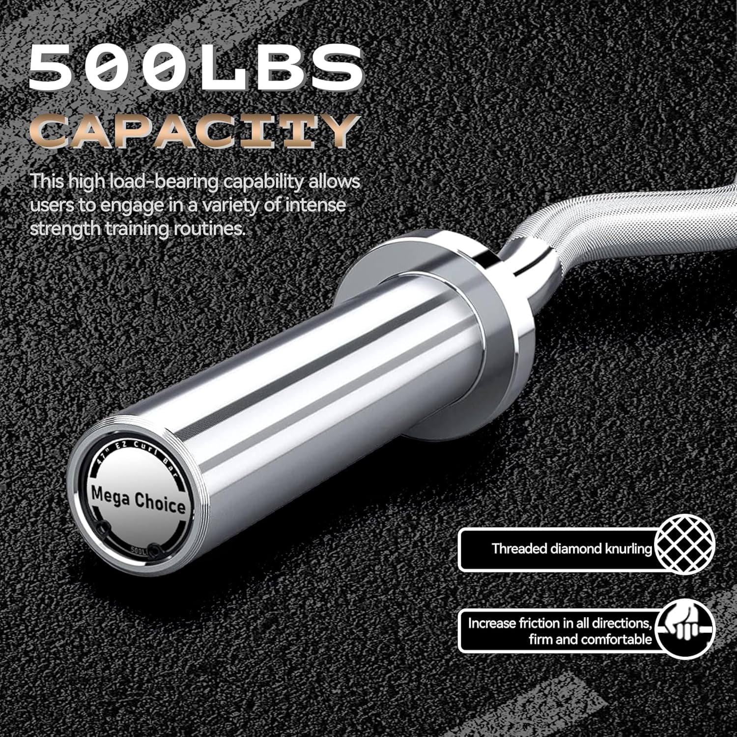 Accreate 7FT/4 ft Home Gym Barbell Bar – 700LB/1500LB/500LB Capacity, Anti-Slip Knurling, Solid Steel, for Weightlifting, Strength Training