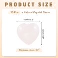 thumbnail image 2 of Uxcell 15 Pcs Natural Heart Shaped Crystal Stone, 0.6 Inch Mini Polished Love Gemstone Crystal, Pocket Rock Engraved Worry Stones for Women Gifts Meditation, Pink, 2 of 6