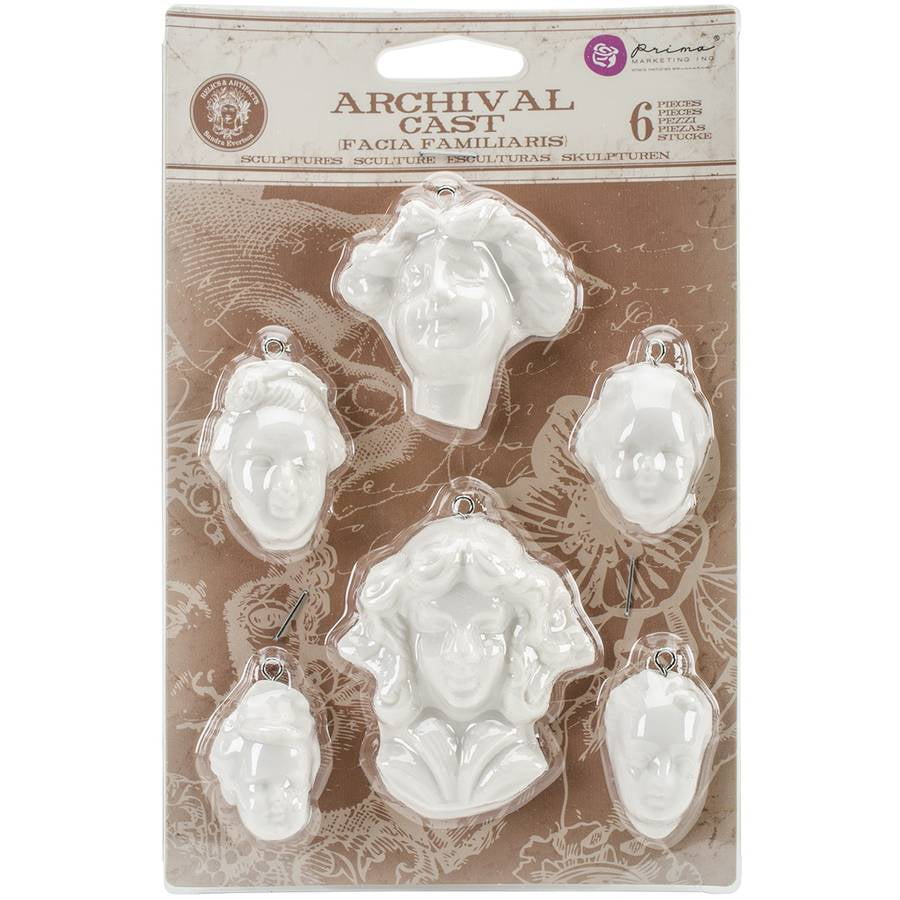 Prima Marketing Relics and Artifacts Archival Cast, Facia Familiaris, 6pk