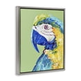 thumbnail image 3 of Stupell Industries Macaw Parrot on Green Gray Framed Floater Canvas Wall Art, design by Jennifer Seeley, 31 x 25, 3 of 9